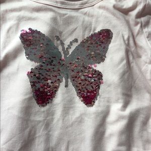 Mudd butterfly sequin tee